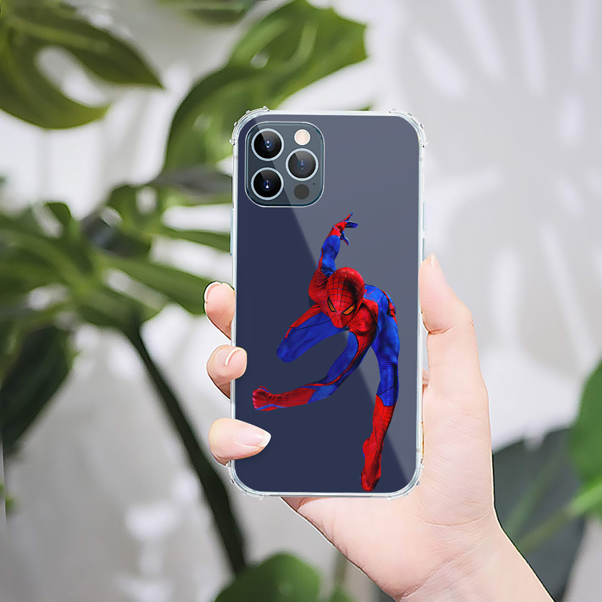 （画像用） Spider Man スパイダーマン 【iPhone 12シリーズ対応】透明スマホケース（クリアソフトケース）